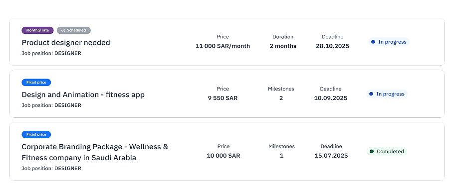 صورة مثال لاستكشاف المشاريع