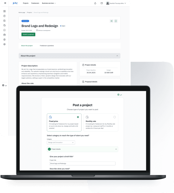 صورة مثال لنشر مشروع